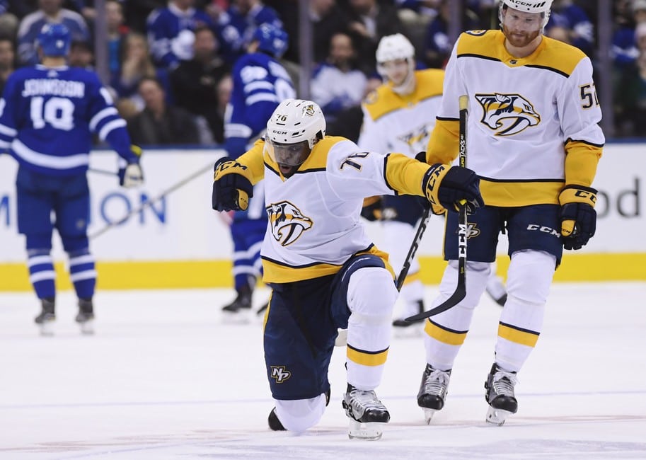P.K. Subban out with upper-body injury