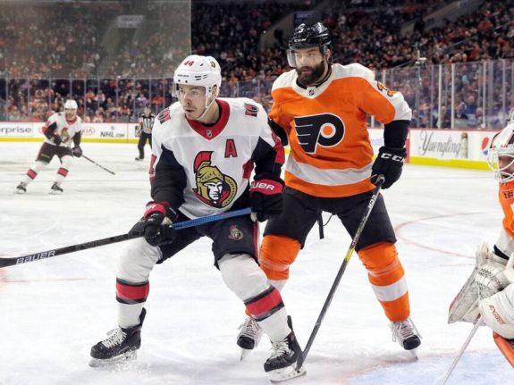 Jean-Gabriel Pageau Senators Radko Gudas Flyers