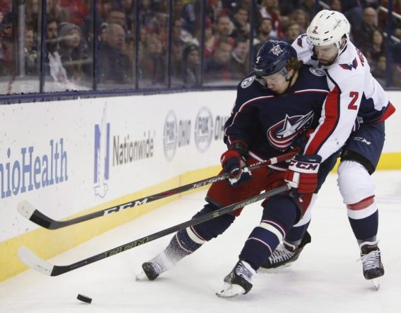 Columbus Blue Jackets' Artemi Panarin Washington Capitals' Matt Niskanen