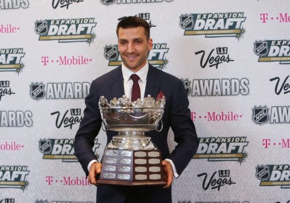 Patrice Bergeron wins the Frank J. Selke Trophy