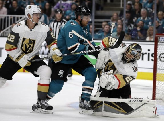 Joe Pavelski, Marc-Andre Fleury, Nick Holden