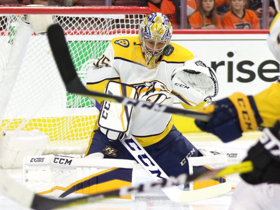 Nashville Predators goalie Pekka Rinne 