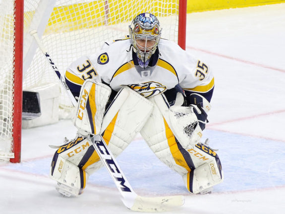 Pekka Rinne of the Nashville Predators.