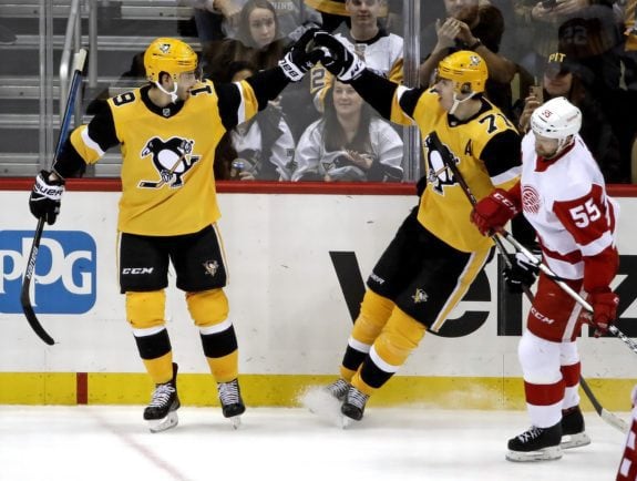 Derick Brassard, Evgeni Malkin, Niklas Kronwall