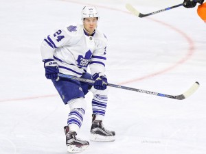 Peter Holland has played three seasons with the Maple Leafs. (Amy Irvin/The Hockey Writers)