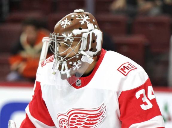 Goaltender Petr Mrazek of the Red Wings