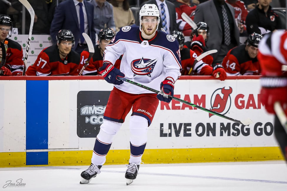 Pierre-Luc Dubois Chaquetas azules de Columbus