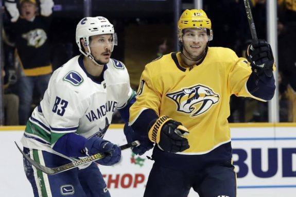 Nashville Predators Calle Jarnkrok Vancouver Canucks Jay Beagle