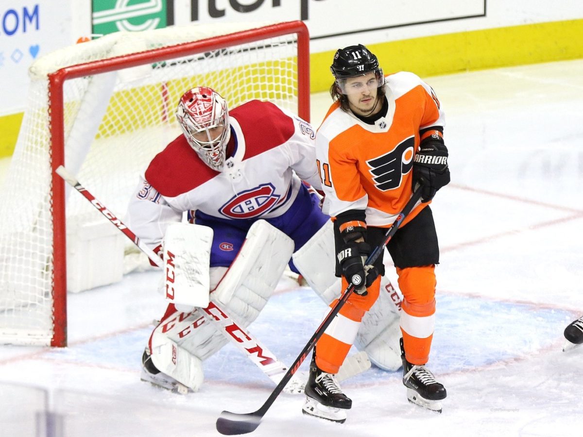 Carey Price Montreal Canadiens Travis Konecny Philadelphia Flyers