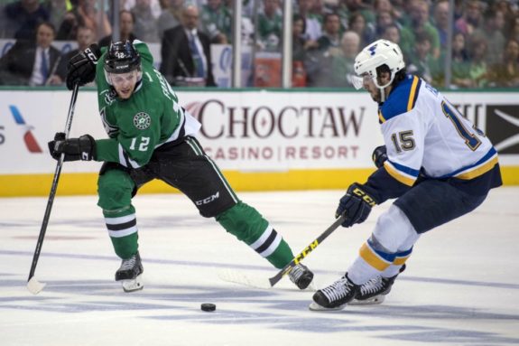 Dallas Stars center Radek Faksa in action against St. Louis. (Jerome Miron-USA TODAY Sports)