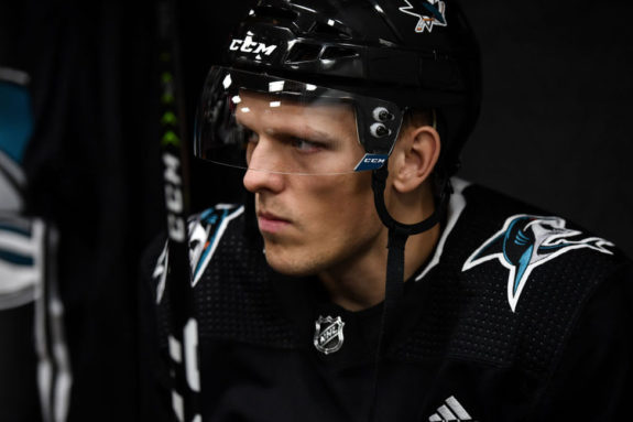 Radim Simek #51 of the San Jose Sharks