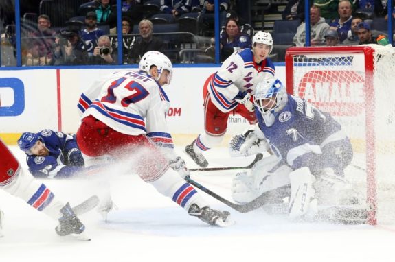 New York Rangers Jesper Fast Tampa Bay Lightning Louis Domingue