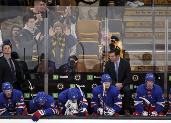 New York Rangers bench