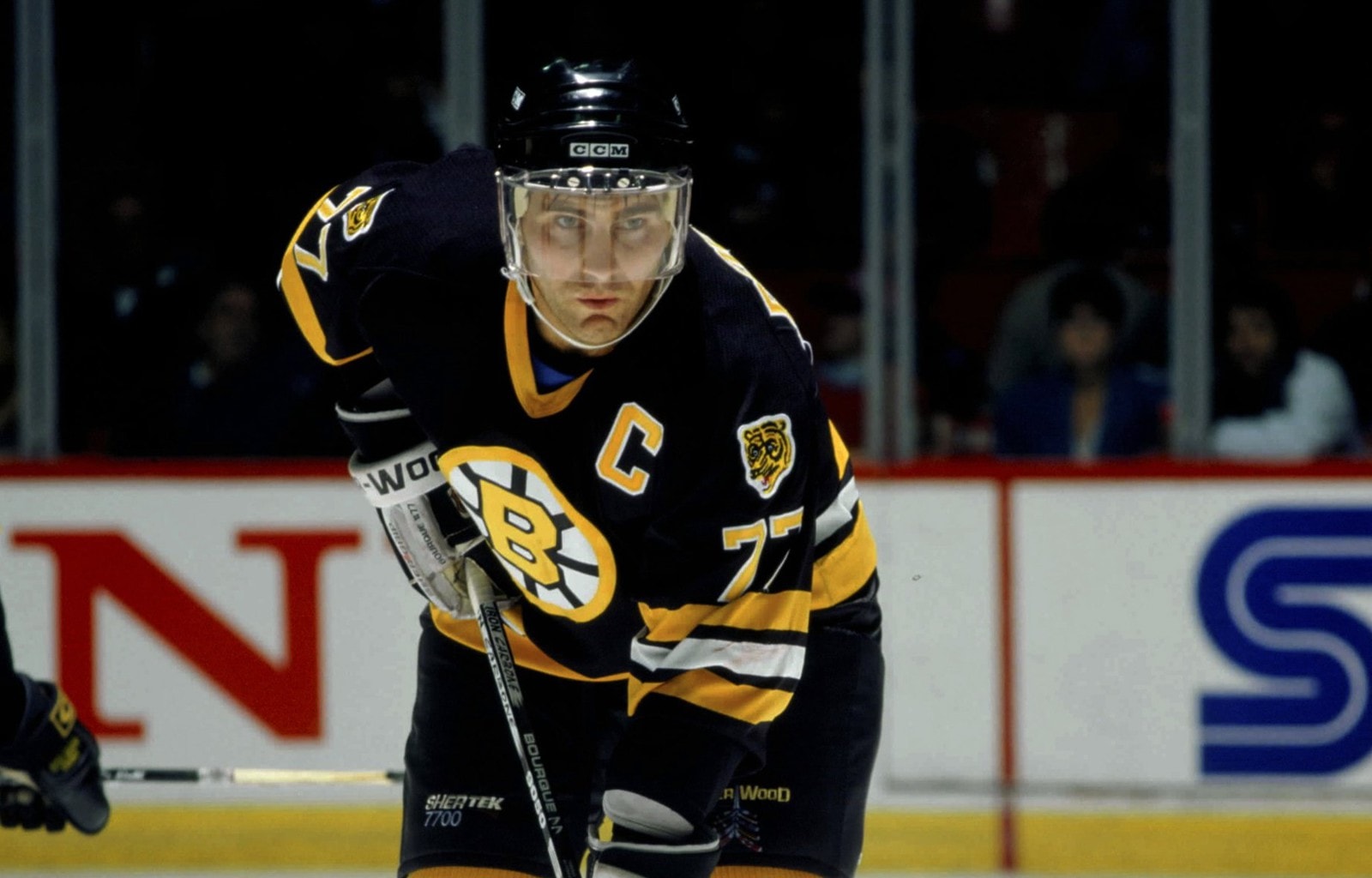 Paul Coffey of the Hartford Whalers skates on the ice during an