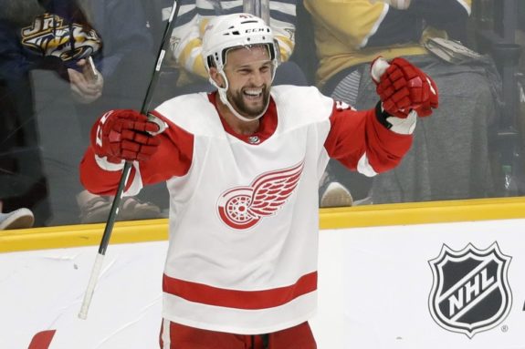 Former Detroit Red Wings center Luke Glendening