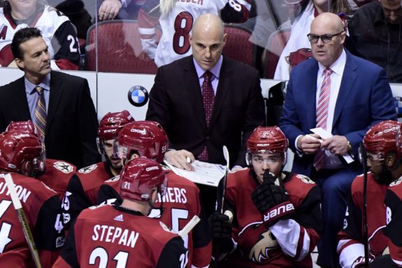 Arizona Coyotes head coach Rick Tocchet