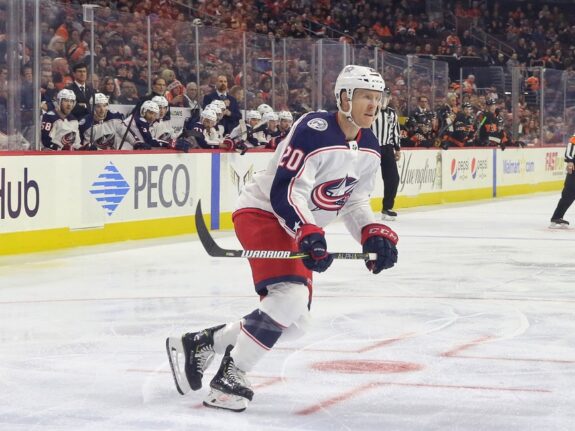 Riley Nash #20, Columbus Blue Jackets