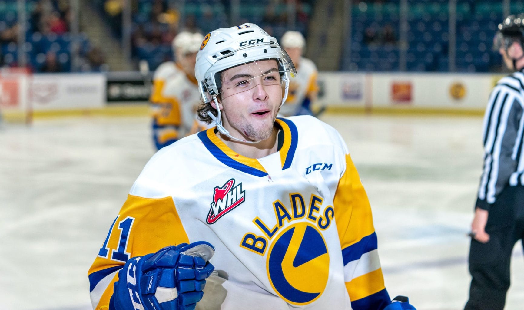 Tristen Robins Making an Impact for Saskatoon Blades on Draft Night ...