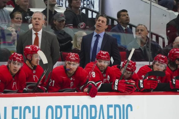 Rod Brind'Amour Carolina Hurricanes bench