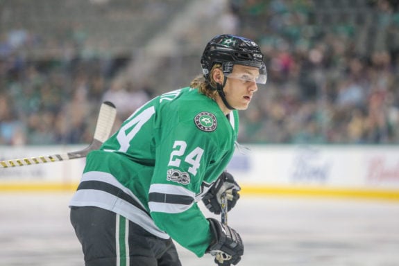 Dallas Stars left wing Roope Hintz-Dallas Stars Game Day 4/29/22 vs Anaheim Ducks