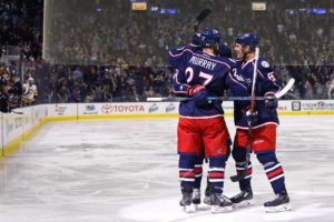 Blue Jackets celebrate