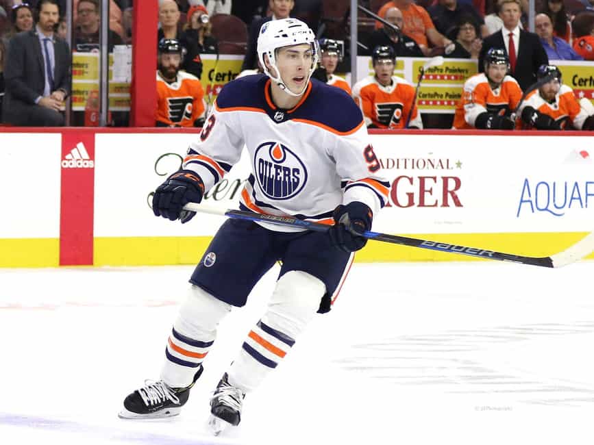 Ryan Nugent-Hopkins looks at home on line next to Leon Draisaitl