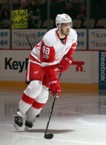 Red Wings defenseman Ryan Sproul