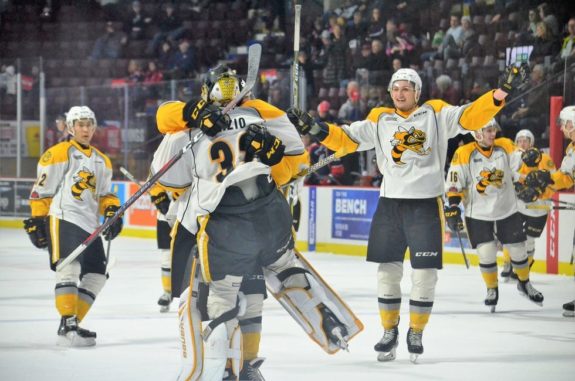 Sarnia Sting celebrate