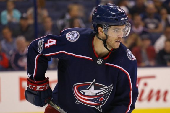 Blue Jackets defenseman Scott Harrington