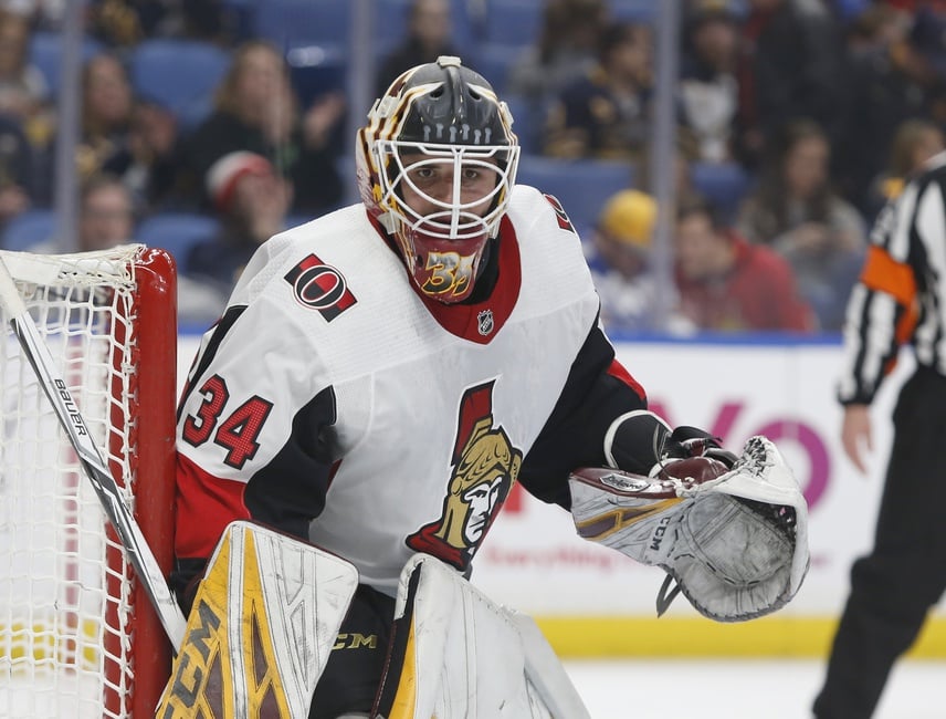 2018-19 Filip Gustavsson Belleville Senators Game Worn Jersey