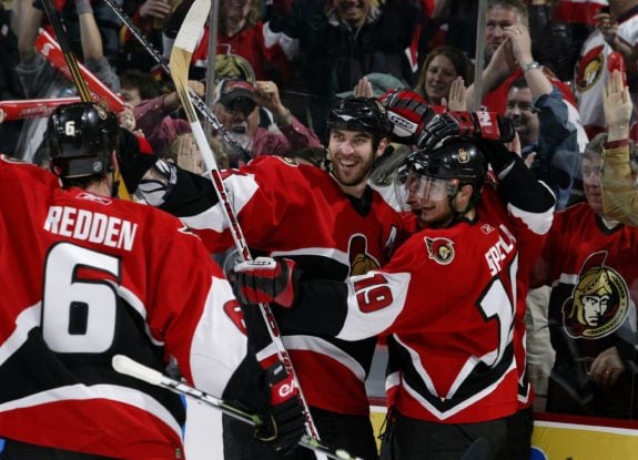 Wade Redden Zdeno Chara Jason Spezza Ottawa Senators