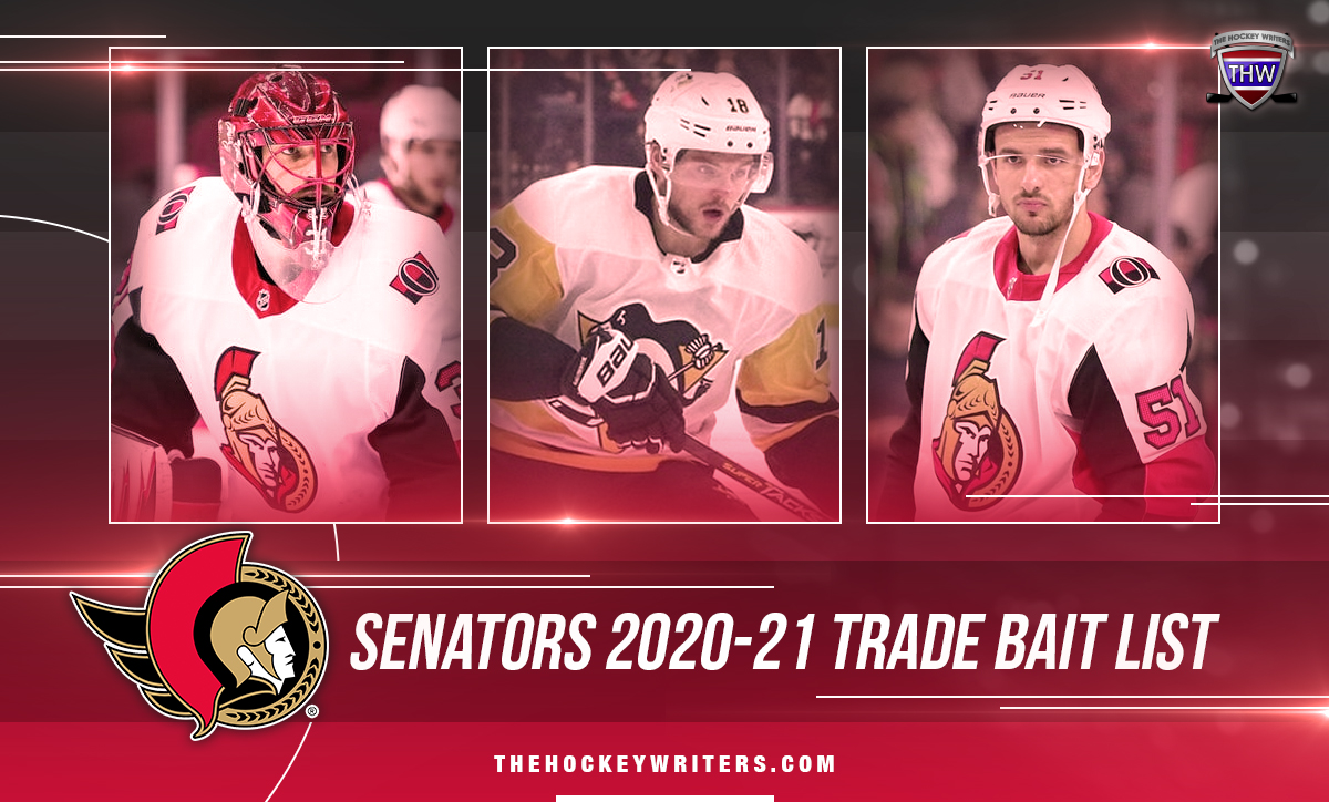 Ottawa Senators 2020-21 Trade Bait List Alex Galchenyuk, Anders Nilsson, and Artem Anisimov