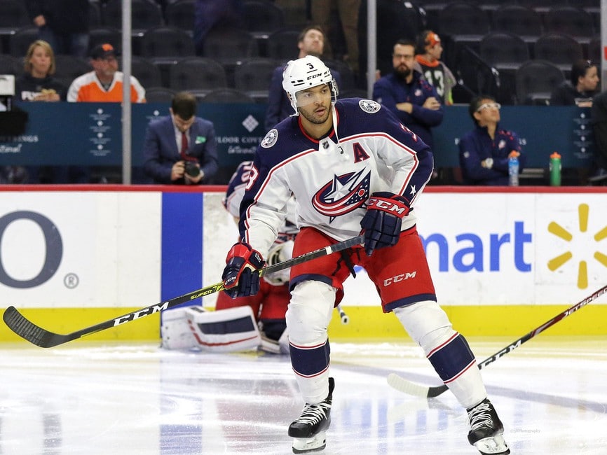 Columbus Blue Jackets hockey jersey worn by Seth Jones  National Museum of  African American History and Culture