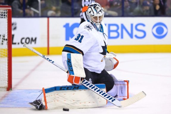 San Jose Sharks goaltender Martin Jones