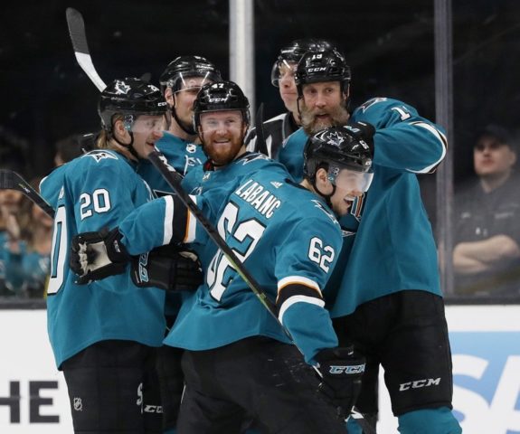 Marcus Sorensen, Joakim Ryan, Joe Thornton, Kevin Labanc