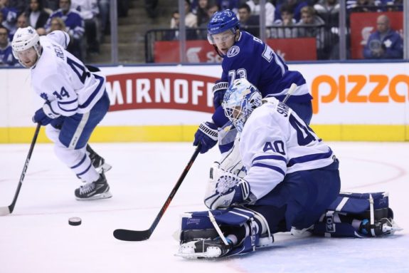 Toronto Maple Leafs Garret Sparks Tampa Bay Lightning Adam Erne