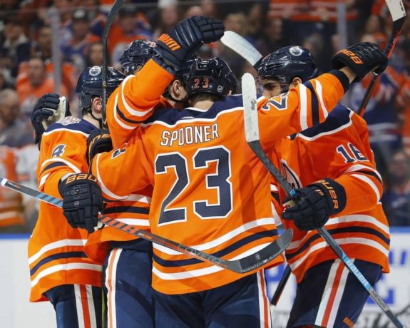 Edmonton Oilers celebrate