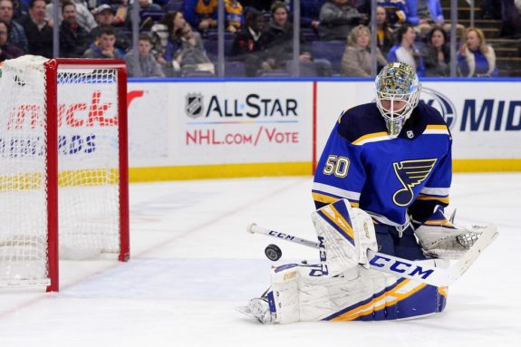 St. Louis Blues goaltender Jordan Binnington