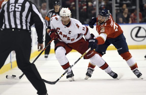 Carolina Hurricanes Jordan Staal Florida Panthers Vincent Trocheck