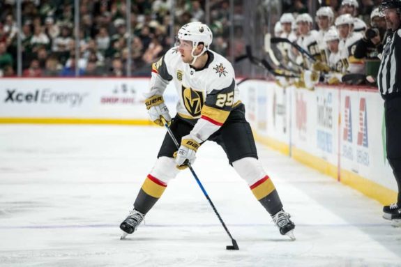 Vegas Golden Knights forward Stefan Matteau