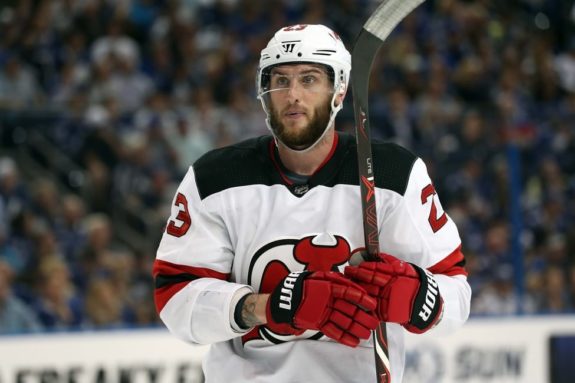 Devils right wing Stefan Noesen