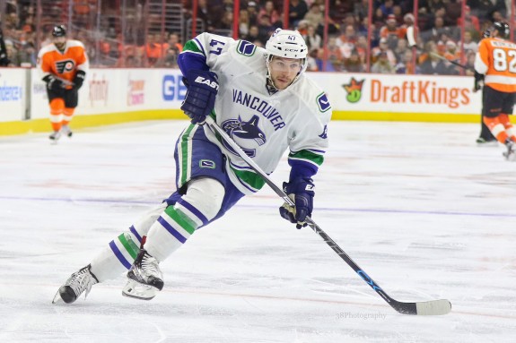 (Amy Irvin/The Hockey Writers) Sven Baertschi started to break out last season. He flashed glimpses of his potential, but he'll need to develop some consistency this season.