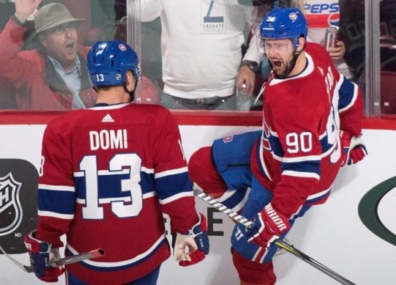 Tomas Tatar and Max Domi