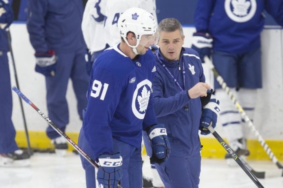 Maple Leafs coach Sheldon Keefe is now trying to teach defense.