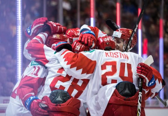 Team Russia celebrates