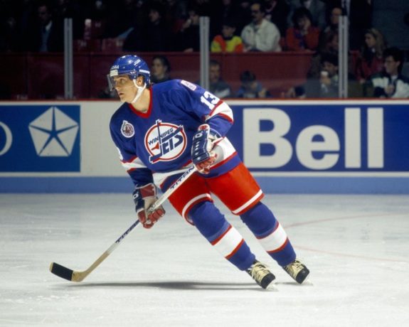 Teemu Selanne #13 of the Winnipeg Jets 500-Goal Club