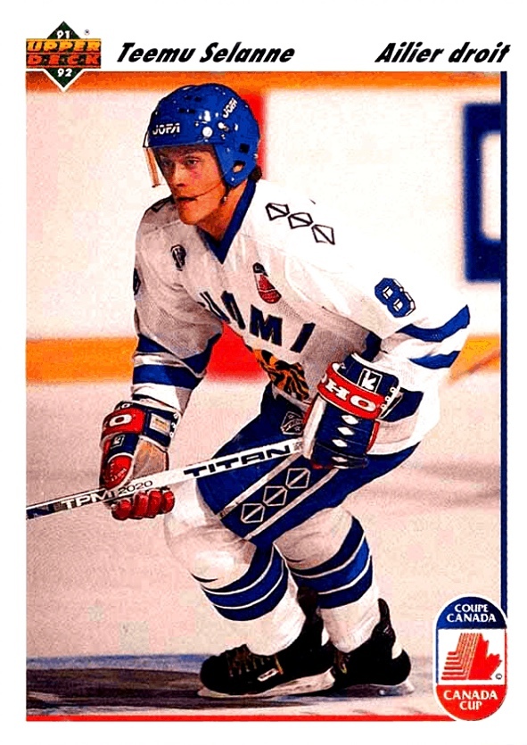 Teemu Selanne Team Finland hockey card