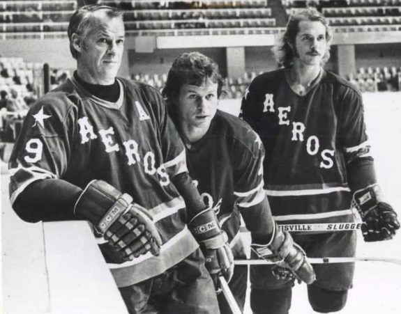 Gordie, Mark, and Marty Howe of the Houston Aeros