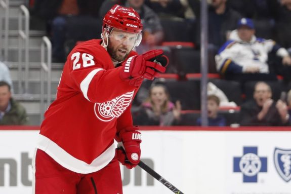 Red Wings left wing Thomas Vanek