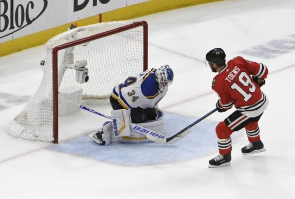 Chicago Blackhawks Jonathan Toews St. Louis Blues Jake Allen